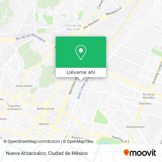 Mapa de Nueva Atzacoalco