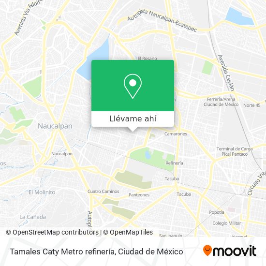 Mapa de Tamales Caty Metro refinería
