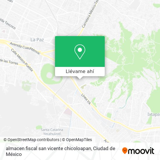 Mapa de almacen fiscal san vicente chicoloapan