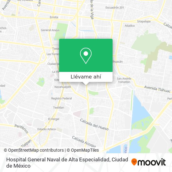 Mapa de Hospital General Naval de Alta Especialidad