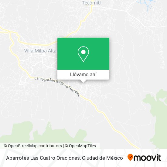 Mapa de Abarrotes Las Cuatro Oraciones