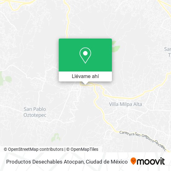 Mapa de Productos Desechables Atocpan