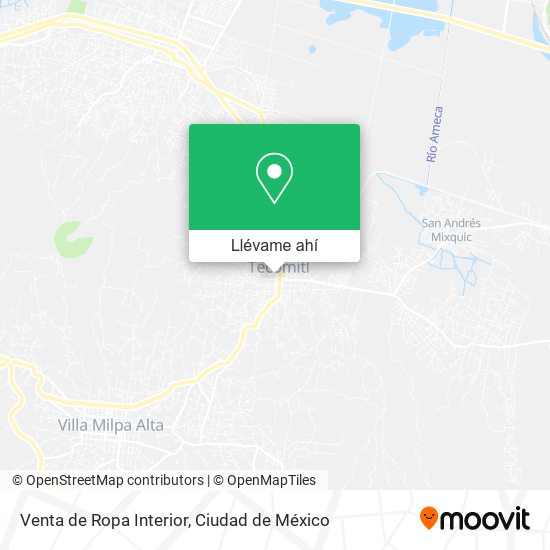 Mapa de Venta de Ropa Interior