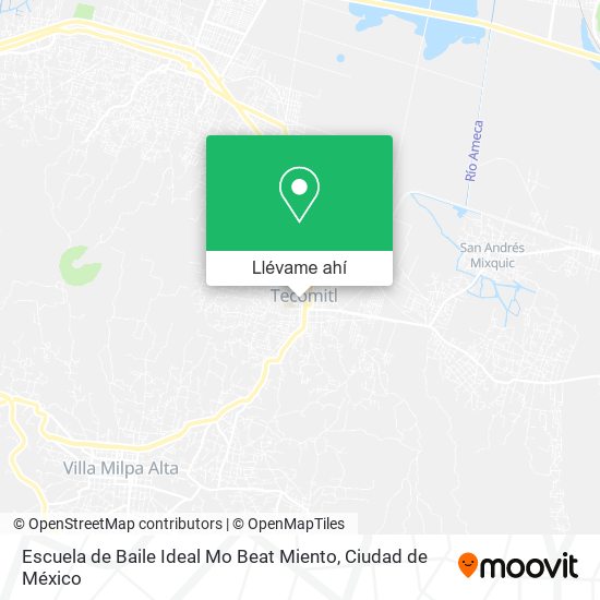 Mapa de Escuela de Baile Ideal Mo Beat Miento