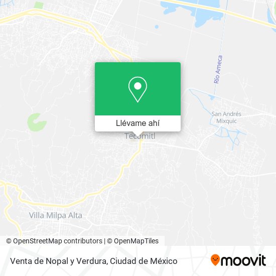 Mapa de Venta de Nopal y Verdura