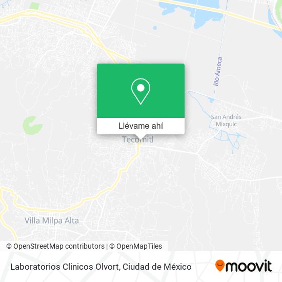 Mapa de Laboratorios Clinicos Olvort