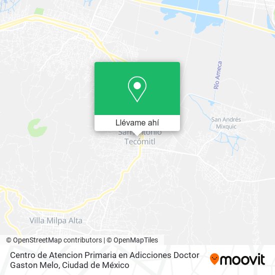 Mapa de Centro de Atencion Primaria en Adicciones Doctor Gaston Melo