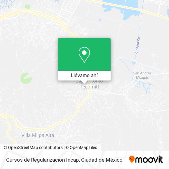 Mapa de Cursos de Regularizacion Incap