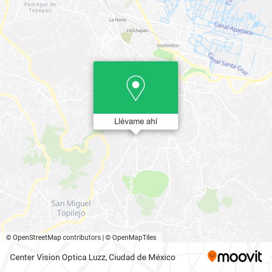 Mapa de Center Vision Optica Luzz