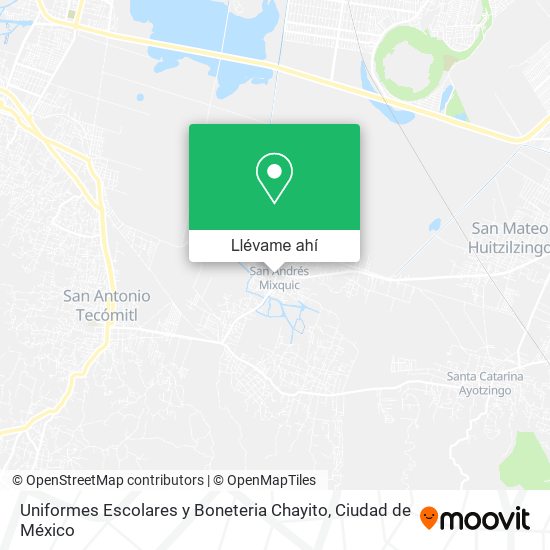 Mapa de Uniformes Escolares y Boneteria Chayito