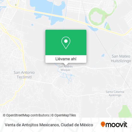 Mapa de Venta de Antojitos Mexicanos