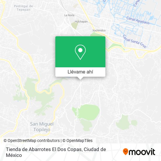 Mapa de Tienda de Abarrotes El Dos Copas