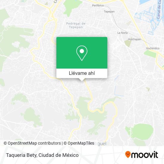 Mapa de Taqueria Bety