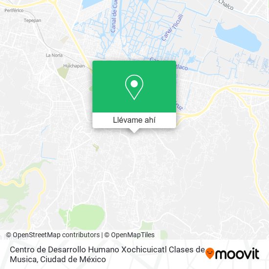 Mapa de Centro de Desarrollo Humano Xochicuicatl Clases de Musica