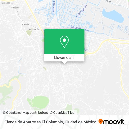 Mapa de Tienda de Abarrotes El Columpio