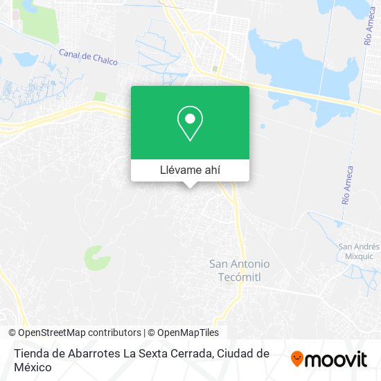 Mapa de Tienda de Abarrotes La Sexta Cerrada