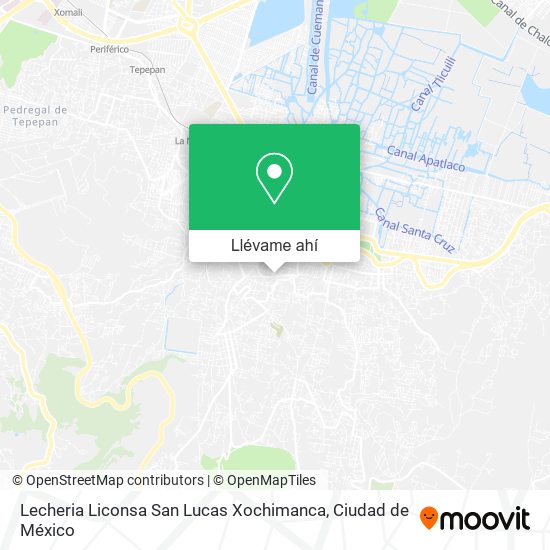 Mapa de Lecheria Liconsa San Lucas Xochimanca