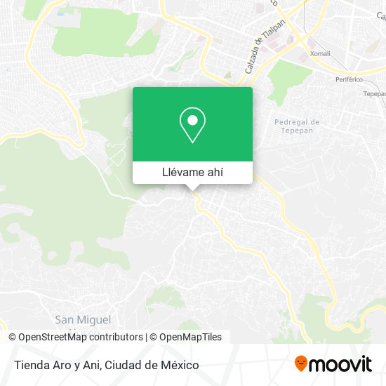 Mapa de Tienda Aro y Ani