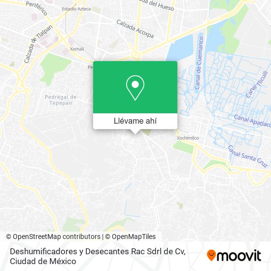 Mapa de Deshumificadores y Desecantes Rac Sdrl de Cv