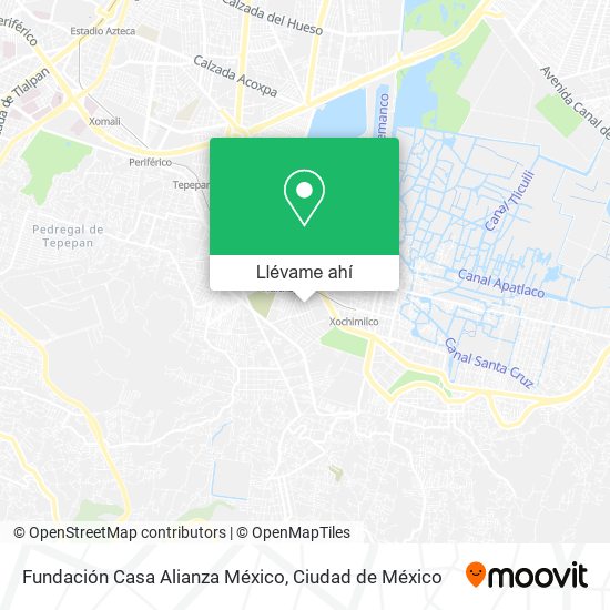 Mapa de Fundación Casa Alianza México