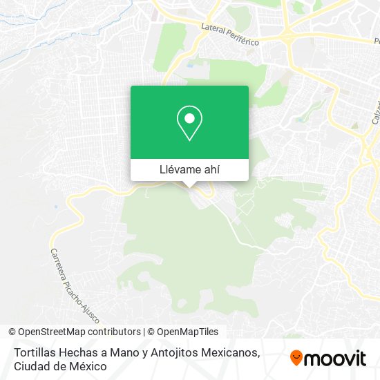 Mapa de Tortillas Hechas a Mano y Antojitos Mexicanos