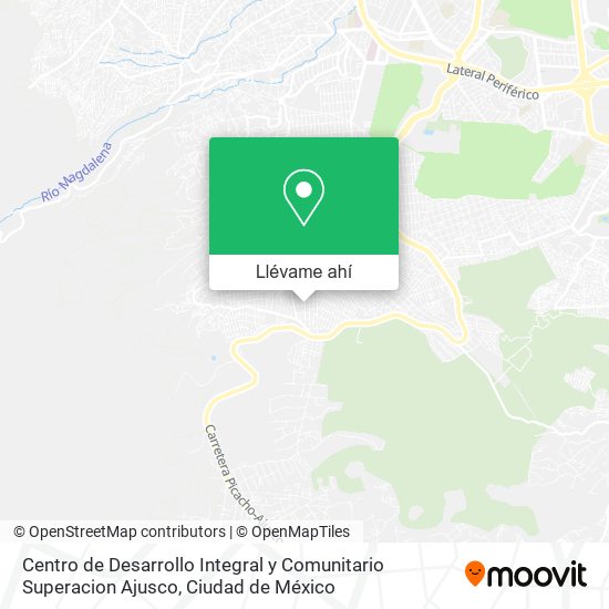 Mapa de Centro de Desarrollo Integral y Comunitario Superacion Ajusco