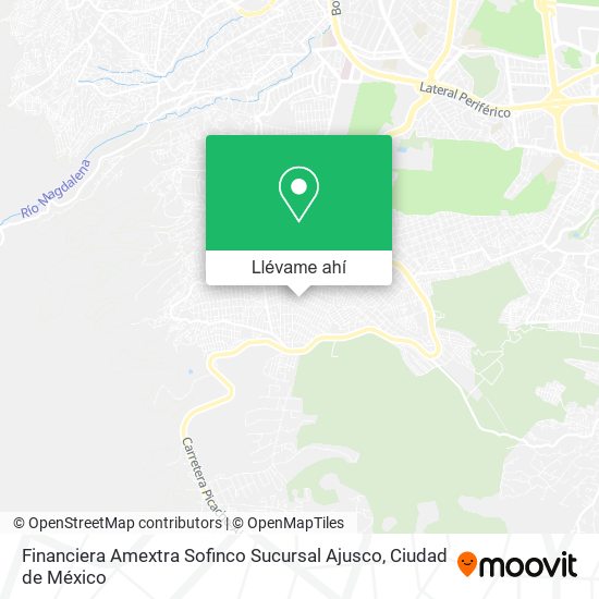 Mapa de Financiera Amextra Sofinco Sucursal Ajusco