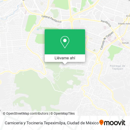 Mapa de Carniceria y Tocineria Tepeximilpa