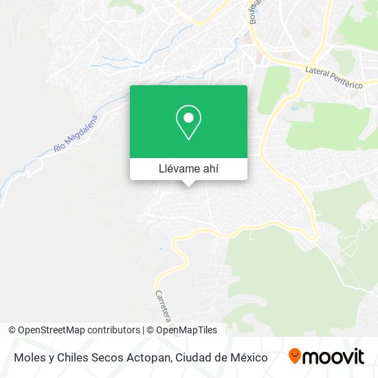 Mapa de Moles y Chiles Secos Actopan