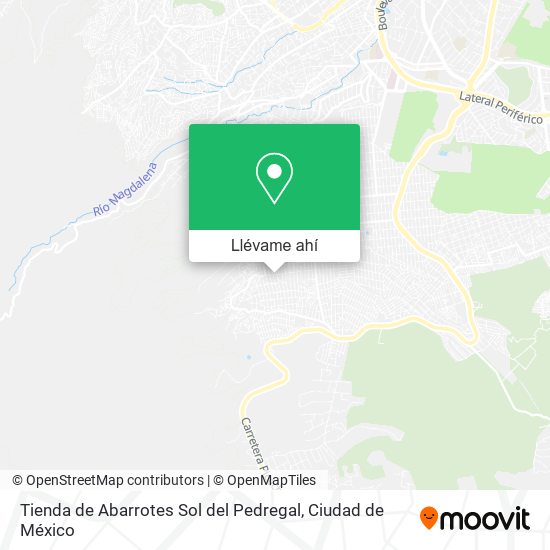 Mapa de Tienda de Abarrotes Sol del Pedregal