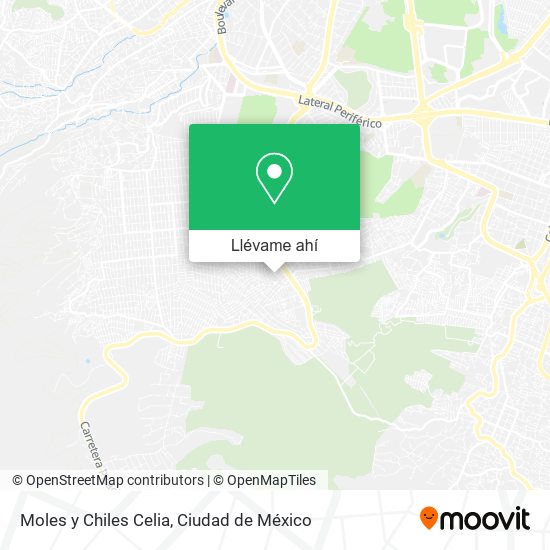 Mapa de Moles y Chiles Celia