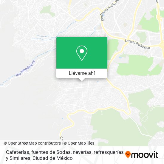 Mapa de Cafeterías, fuentes de Sodas, neverías, refresquerías y Similares