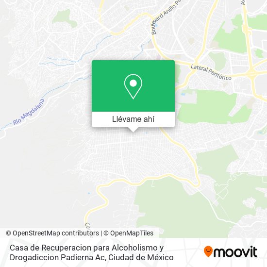 Mapa de Casa de Recuperacion para Alcoholismo y Drogadiccion Padierna Ac