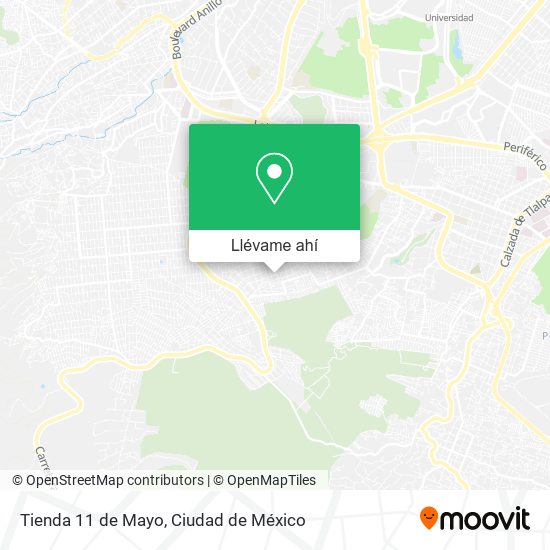 Mapa de Tienda 11 de Mayo