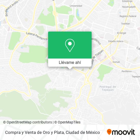 Mapa de Compra y Venta de Oro y Plata