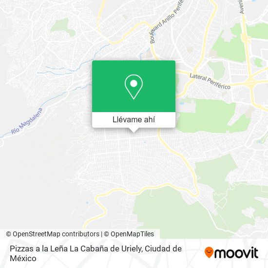 Mapa de Pizzas a la Leña La Cabaña de Uriely