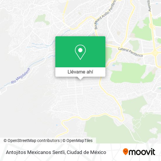 Mapa de Antojitos Mexicanos Sentli
