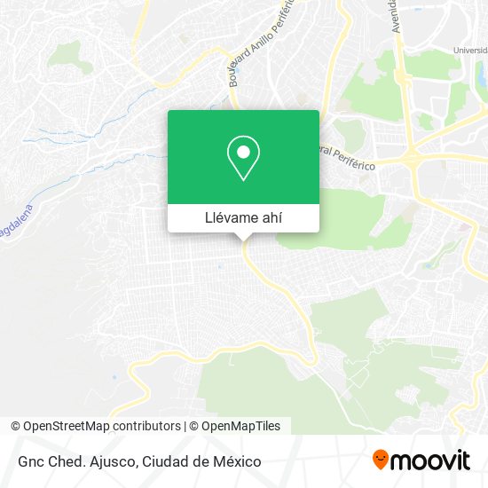 Mapa de Gnc Ched. Ajusco