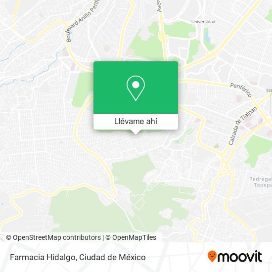 Mapa de Farmacia Hidalgo