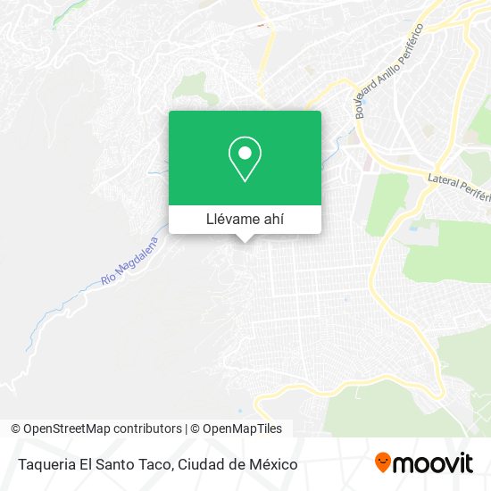 Mapa de Taqueria El Santo Taco