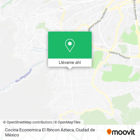 Mapa de Cocina Economica El Rincon Azteca