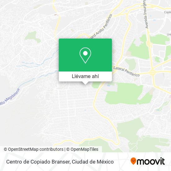 Mapa de Centro de Copiado Branser