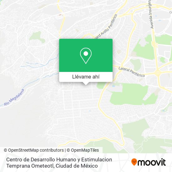 Mapa de Centro de Desarrollo Humano y Estimulacion Temprana Ometeotl