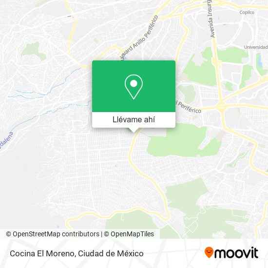 Mapa de Cocina El Moreno