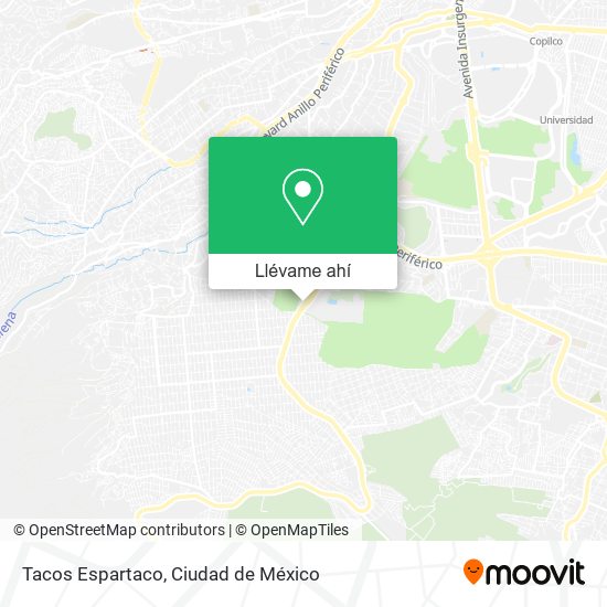 Mapa de Tacos Espartaco