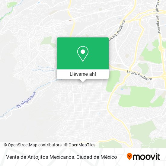 Mapa de Venta de Antojitos Mexicanos