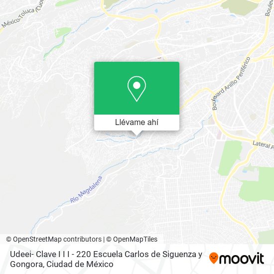 Mapa de Udeei- Clave I I I - 220 Escuela Carlos de Siguenza y Gongora