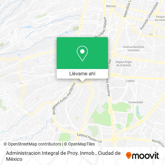 Mapa de Administracion Integral de Proy. Inmob.