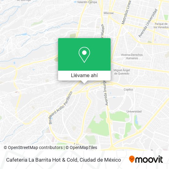 Mapa de Cafeteria La Barrita Hot & Cold
