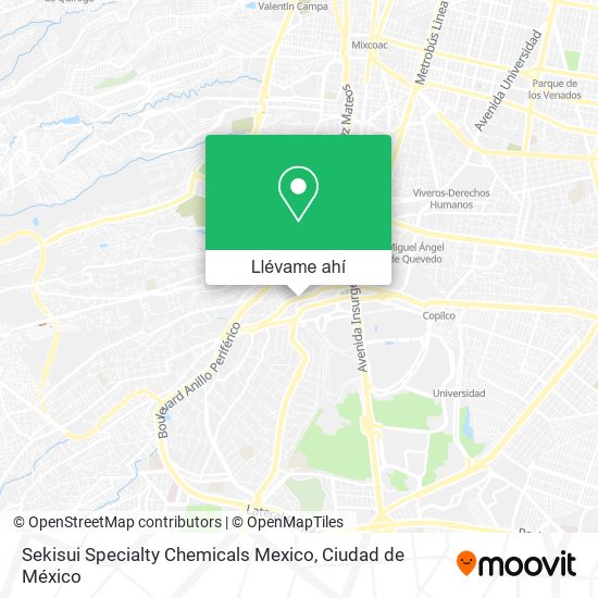 Mapa de Sekisui Specialty Chemicals Mexico